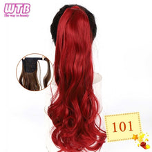 Load image into Gallery viewer, WTB 22" Long Wavy Wrap Around Clip In Ponytail Hair Extension Heat Resistant Synthetic Natural Wave Pony Tail Fake Hair