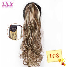 Load image into Gallery viewer, WTB 22" Long Wavy Wrap Around Clip In Ponytail Hair Extension Heat Resistant Synthetic Natural Wave Pony Tail Fake Hair