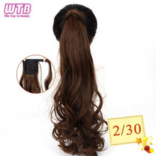 Load image into Gallery viewer, WTB 22" Long Wavy Wrap Around Clip In Ponytail Hair Extension Heat Resistant Synthetic Natural Wave Pony Tail Fake Hair