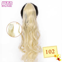 Load image into Gallery viewer, WTB 22" Long Wavy Wrap Around Clip In Ponytail Hair Extension Heat Resistant Synthetic Natural Wave Pony Tail Fake Hair