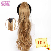 Load image into Gallery viewer, WTB 22" Long Wavy Wrap Around Clip In Ponytail Hair Extension Heat Resistant Synthetic Natural Wave Pony Tail Fake Hair