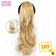 Load image into Gallery viewer, WTB 22" Long Wavy Wrap Around Clip In Ponytail Hair Extension Heat Resistant Synthetic Natural Wave Pony Tail Fake Hair