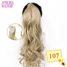 Load image into Gallery viewer, WTB 22" Long Wavy Wrap Around Clip In Ponytail Hair Extension Heat Resistant Synthetic Natural Wave Pony Tail Fake Hair
