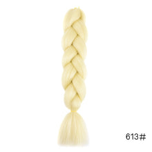 Load image into Gallery viewer, Synthetic hair Braids Ombre Braiding Hair Extension Box Braids Hair Pink Purple Yellow Golden Colors Crochet braids Kanekalon