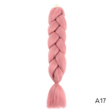 Load image into Gallery viewer, Synthetic hair Braids Ombre Braiding Hair Extension Box Braids Hair Pink Purple Yellow Golden Colors Crochet braids Kanekalon