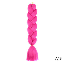 Load image into Gallery viewer, Synthetic hair Braids Ombre Braiding Hair Extension Box Braids Hair Pink Purple Yellow Golden Colors Crochet braids Kanekalon