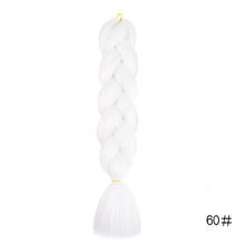 Load image into Gallery viewer, Synthetic hair Braids Ombre Braiding Hair Extension Box Braids Hair Pink Purple Yellow Golden Colors Crochet braids Kanekalon