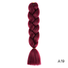 Load image into Gallery viewer, Synthetic hair Braids Ombre Braiding Hair Extension Box Braids Hair Pink Purple Yellow Golden Colors Crochet braids Kanekalon