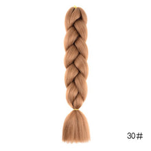 Load image into Gallery viewer, Synthetic hair Braids Ombre Braiding Hair Extension Box Braids Hair Pink Purple Yellow Golden Colors Crochet braids Kanekalon