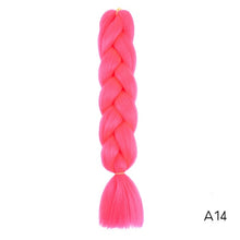 Load image into Gallery viewer, Synthetic hair Braids Ombre Braiding Hair Extension Box Braids Hair Pink Purple Yellow Golden Colors Crochet braids Kanekalon