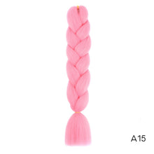 Load image into Gallery viewer, Synthetic hair Braids Ombre Braiding Hair Extension Box Braids Hair Pink Purple Yellow Golden Colors Crochet braids Kanekalon