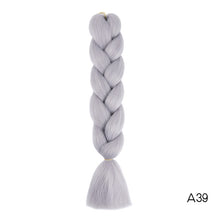 Load image into Gallery viewer, Synthetic hair Braids Ombre Braiding Hair Extension Box Braids Hair Pink Purple Yellow Golden Colors Crochet braids Kanekalon