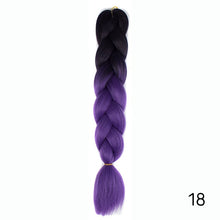 Load image into Gallery viewer, Synthetic hair Braids Ombre Braiding Hair Extension Box Braids Hair Pink Purple Yellow Golden Colors Crochet braids Kanekalon