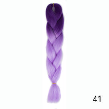 Load image into Gallery viewer, Synthetic hair Braids Ombre Braiding Hair Extension Box Braids Hair Pink Purple Yellow Golden Colors Crochet braids Kanekalon