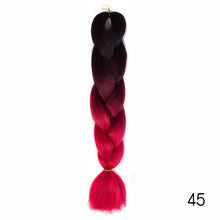 Load image into Gallery viewer, Synthetic hair Braids Ombre Braiding Hair Extension Box Braids Hair Pink Purple Yellow Golden Colors Crochet braids Kanekalon