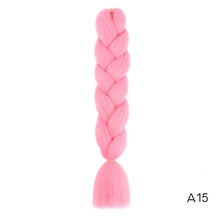 Load image into Gallery viewer, Synthetic hair Braids Ombre Braiding Hair Extension Box Braids Hair Pink Purple Yellow Golden Colors Crochet braids Kanekalon