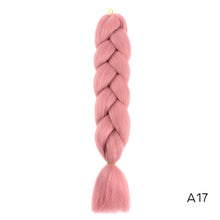 Load image into Gallery viewer, Synthetic hair Braids Ombre Braiding Hair Extension Box Braids Hair Pink Purple Yellow Golden Colors Crochet braids Kanekalon