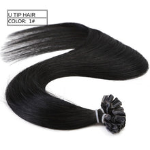 Load image into Gallery viewer, Neitsi Straight Keratin Capsules Human Fusion Hair Nail U Tip Machine Made Remy Pre Bonded Hair Extension 16" 20" 24" 1g/s 50g