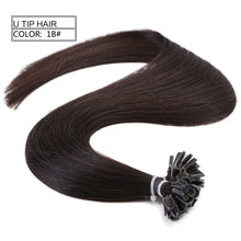 Load image into Gallery viewer, Neitsi Straight Keratin Capsules Human Fusion Hair Nail U Tip Machine Made Remy Pre Bonded Hair Extension 16" 20" 24" 1g/s 50g