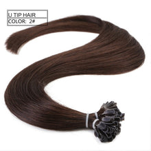 Load image into Gallery viewer, Neitsi Straight Keratin Capsules Human Fusion Hair Nail U Tip Machine Made Remy Pre Bonded Hair Extension 16" 20" 24" 1g/s 50g