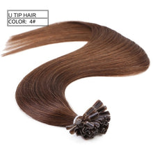 Load image into Gallery viewer, Neitsi Straight Keratin Capsules Human Fusion Hair Nail U Tip Machine Made Remy Pre Bonded Hair Extension 16" 20" 24" 1g/s 50g