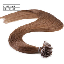 Load image into Gallery viewer, Neitsi Straight Keratin Capsules Human Fusion Hair Nail U Tip Machine Made Remy Pre Bonded Hair Extension 16" 20" 24" 1g/s 50g