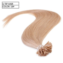 Load image into Gallery viewer, Neitsi Straight Keratin Capsules Human Fusion Hair Nail U Tip Machine Made Remy Pre Bonded Hair Extension 16" 20" 24" 1g/s 50g