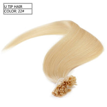 Load image into Gallery viewer, Neitsi Straight Keratin Capsules Human Fusion Hair Nail U Tip Machine Made Remy Pre Bonded Hair Extension 16" 20" 24" 1g/s 50g