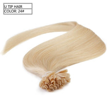 Load image into Gallery viewer, Neitsi Straight Keratin Capsules Human Fusion Hair Nail U Tip Machine Made Remy Pre Bonded Hair Extension 16" 20" 24" 1g/s 50g