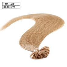 Load image into Gallery viewer, Neitsi Straight Keratin Capsules Human Fusion Hair Nail U Tip Machine Made Remy Pre Bonded Hair Extension 16" 20" 24" 1g/s 50g