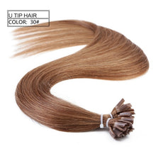 Load image into Gallery viewer, Neitsi Straight Keratin Capsules Human Fusion Hair Nail U Tip Machine Made Remy Pre Bonded Hair Extension 16" 20" 24" 1g/s 50g