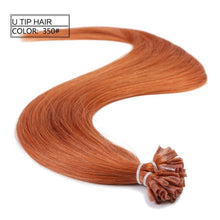 Load image into Gallery viewer, Neitsi Straight Keratin Capsules Human Fusion Hair Nail U Tip Machine Made Remy Pre Bonded Hair Extension 16" 20" 24" 1g/s 50g