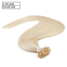 Load image into Gallery viewer, Neitsi Straight Keratin Capsules Human Fusion Hair Nail U Tip Machine Made Remy Pre Bonded Hair Extension 16" 20" 24" 1g/s 50g