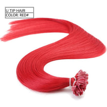 Load image into Gallery viewer, Neitsi Straight Keratin Capsules Human Fusion Hair Nail U Tip Machine Made Remy Pre Bonded Hair Extension 16" 20" 24" 1g/s 50g