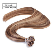 Load image into Gallery viewer, Neitsi Straight Keratin Capsules Human Fusion Hair Nail U Tip Machine Made Remy Pre Bonded Hair Extension 16" 20" 24" 1g/s 50g
