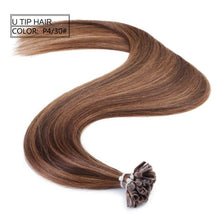 Load image into Gallery viewer, Neitsi Straight Keratin Capsules Human Fusion Hair Nail U Tip Machine Made Remy Pre Bonded Hair Extension 16" 20" 24" 1g/s 50g