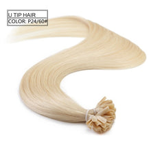 Load image into Gallery viewer, Neitsi Straight Keratin Capsules Human Fusion Hair Nail U Tip Machine Made Remy Pre Bonded Hair Extension 16" 20" 24" 1g/s 50g