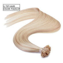 Load image into Gallery viewer, Neitsi Straight Keratin Capsules Human Fusion Hair Nail U Tip Machine Made Remy Pre Bonded Hair Extension 16" 20" 24" 1g/s 50g