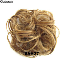 Load image into Gallery viewer, Oubeca Synthetic Flexible Hair Buns Curly Scrunchy Chignon Elastic Messy Wavy Scrunchies Wrap For Ponytail Extensions For Women