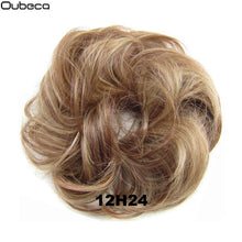Load image into Gallery viewer, Oubeca Synthetic Flexible Hair Buns Curly Scrunchy Chignon Elastic Messy Wavy Scrunchies Wrap For Ponytail Extensions For Women