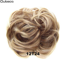 Load image into Gallery viewer, Oubeca Synthetic Flexible Hair Buns Curly Scrunchy Chignon Elastic Messy Wavy Scrunchies Wrap For Ponytail Extensions For Women