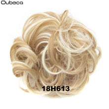 Load image into Gallery viewer, Oubeca Synthetic Flexible Hair Buns Curly Scrunchy Chignon Elastic Messy Wavy Scrunchies Wrap For Ponytail Extensions For Women