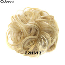 Load image into Gallery viewer, Oubeca Synthetic Flexible Hair Buns Curly Scrunchy Chignon Elastic Messy Wavy Scrunchies Wrap For Ponytail Extensions For Women