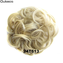 Load image into Gallery viewer, Oubeca Synthetic Flexible Hair Buns Curly Scrunchy Chignon Elastic Messy Wavy Scrunchies Wrap For Ponytail Extensions For Women
