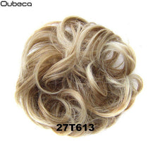 Load image into Gallery viewer, Oubeca Synthetic Flexible Hair Buns Curly Scrunchy Chignon Elastic Messy Wavy Scrunchies Wrap For Ponytail Extensions For Women