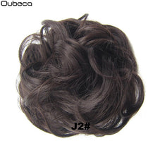 Load image into Gallery viewer, Oubeca Synthetic Flexible Hair Buns Curly Scrunchy Chignon Elastic Messy Wavy Scrunchies Wrap For Ponytail Extensions For Women