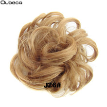 Load image into Gallery viewer, Oubeca Synthetic Flexible Hair Buns Curly Scrunchy Chignon Elastic Messy Wavy Scrunchies Wrap For Ponytail Extensions For Women