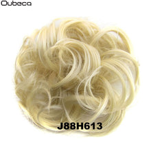 Load image into Gallery viewer, Oubeca Synthetic Flexible Hair Buns Curly Scrunchy Chignon Elastic Messy Wavy Scrunchies Wrap For Ponytail Extensions For Women
