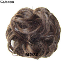 Load image into Gallery viewer, Oubeca Synthetic Flexible Hair Buns Curly Scrunchy Chignon Elastic Messy Wavy Scrunchies Wrap For Ponytail Extensions For Women