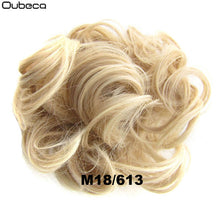 Load image into Gallery viewer, Oubeca Synthetic Flexible Hair Buns Curly Scrunchy Chignon Elastic Messy Wavy Scrunchies Wrap For Ponytail Extensions For Women